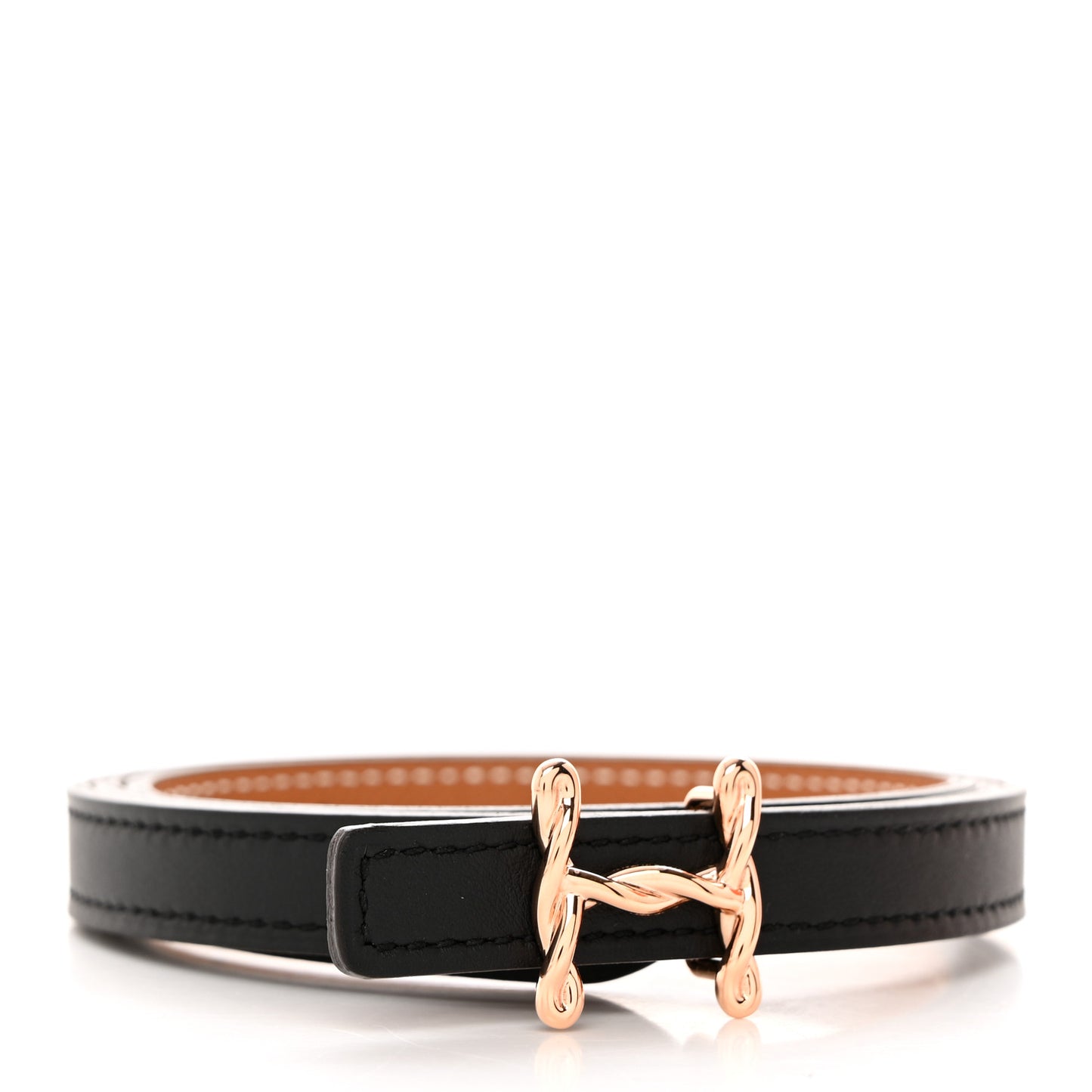 Swift Epsom 13mm H Torsade Belt 75 30 Black Gold