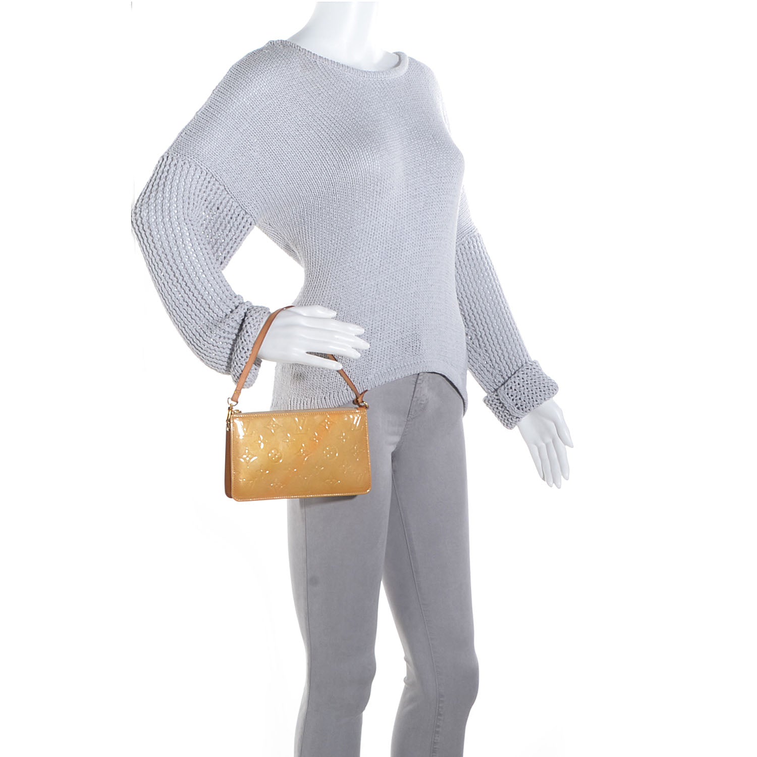 Louis Vuitton Vernis Lexington Pochette Beige 2 of 7