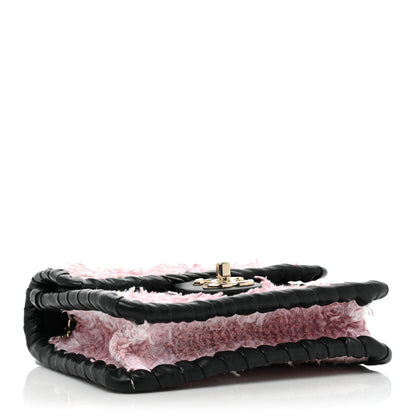 Chanel Tweed Braided Calfskin Mini My Own Frame Flap Pink Black 4 of 13