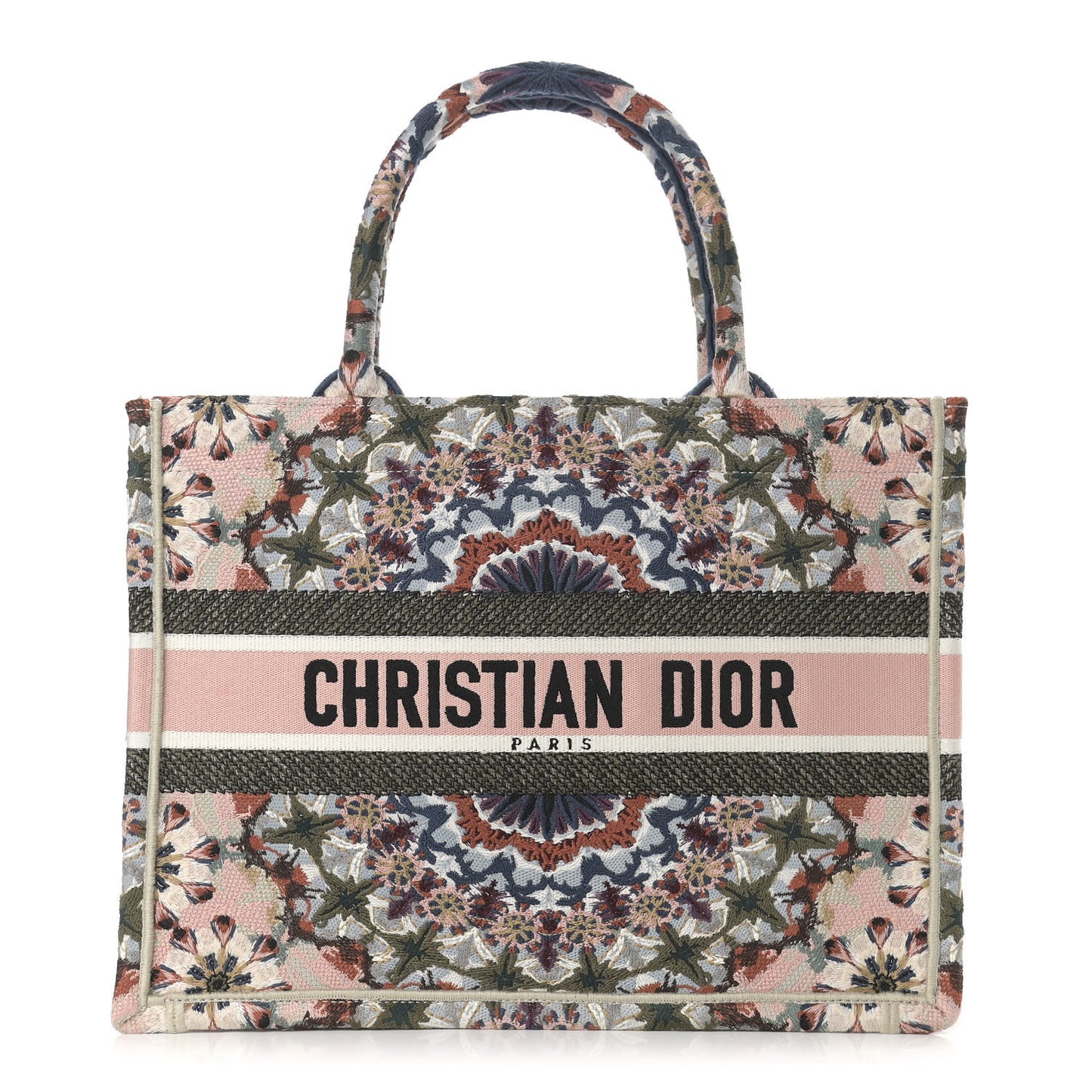 Canvas KaleiDioroscopic Embroidered Medium Book Tote Multicolor