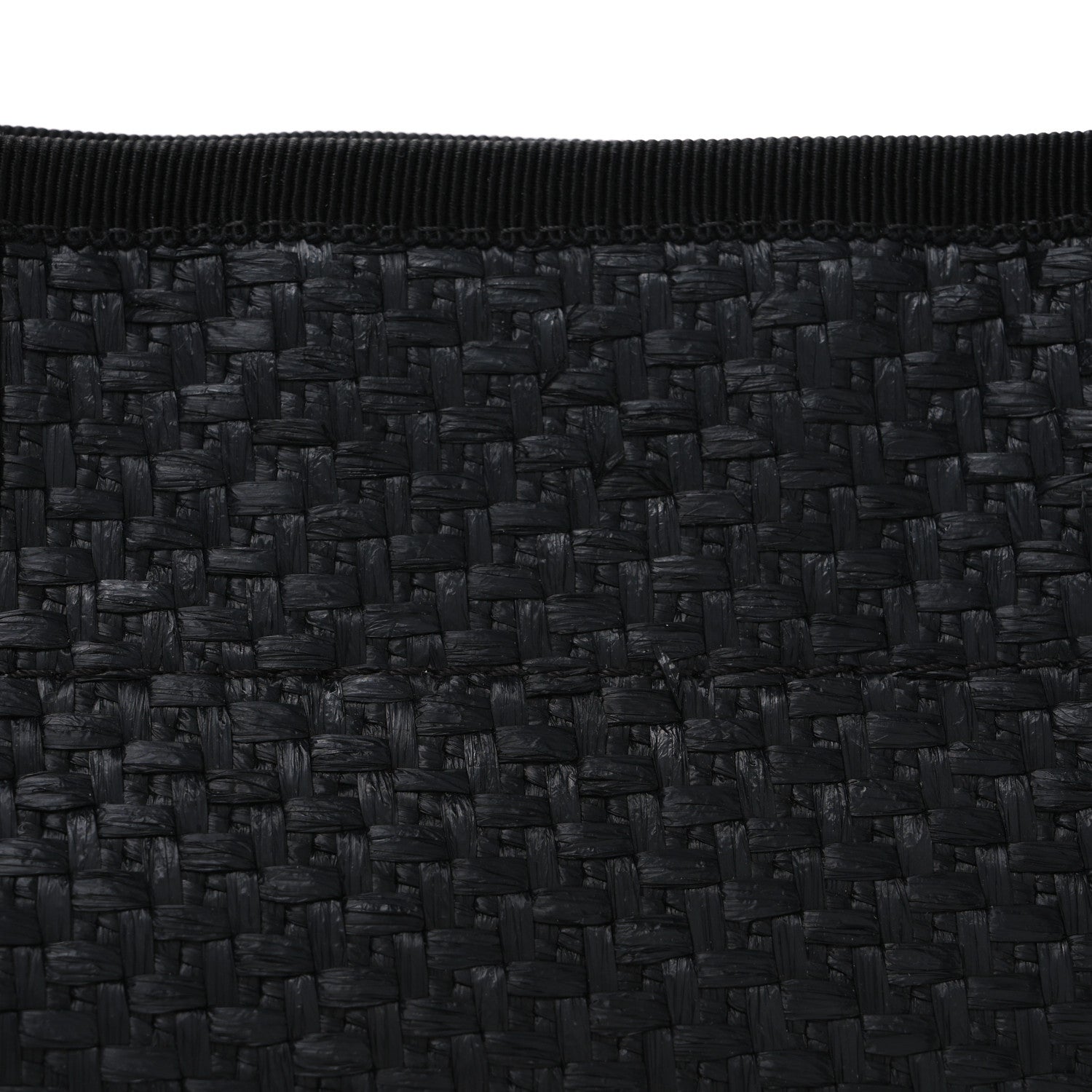Chanel Straw Raffia Calfskin Chain Small Deauville Tote Black 8 of 10
