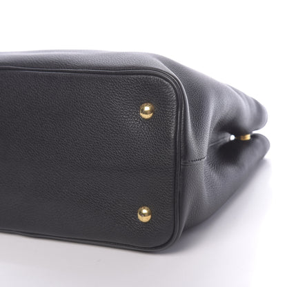 Prada Vitello Daino Tote Black 9 of 10