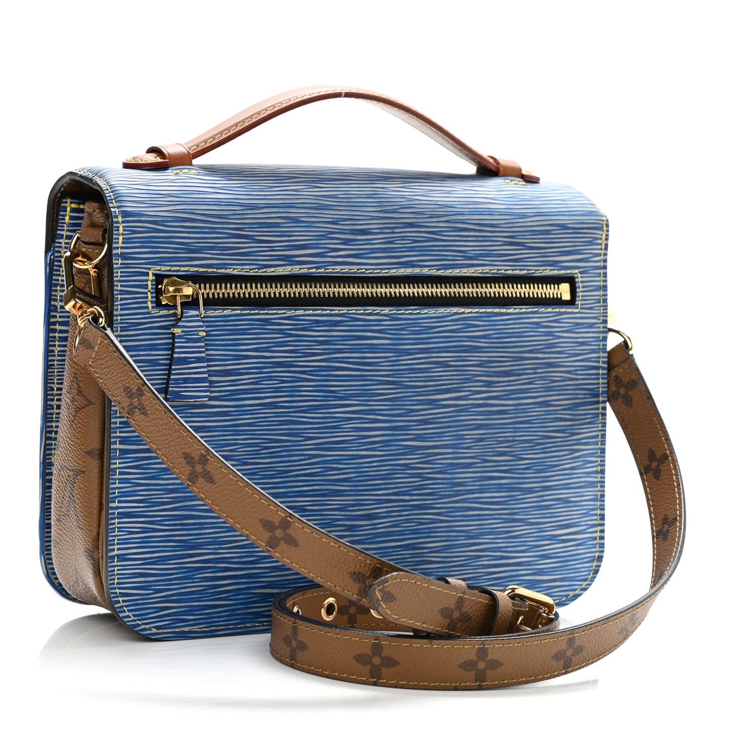 Epi Reverse Monogram Pochette Metis Denim Light