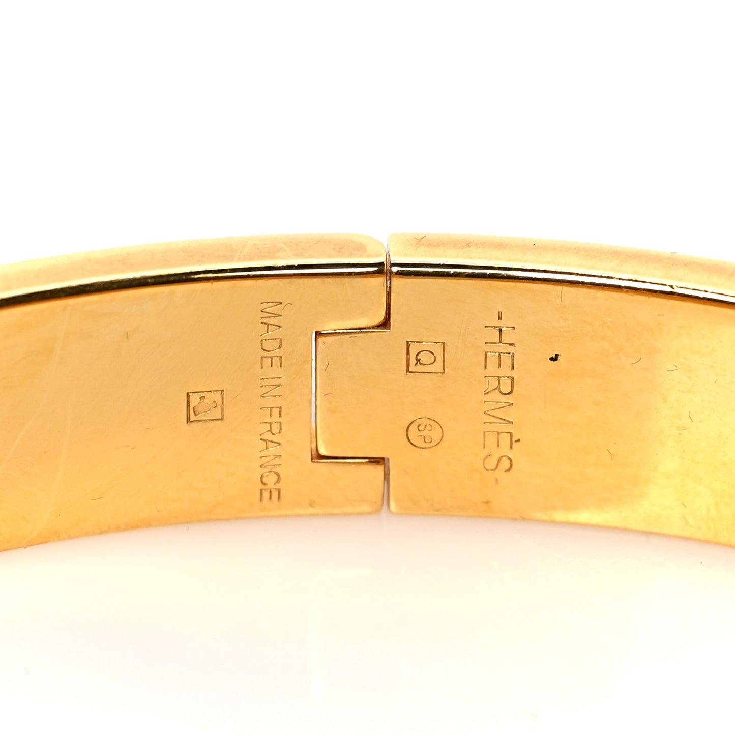 Enamel Narrow Clic Clac H Bracelet PM White