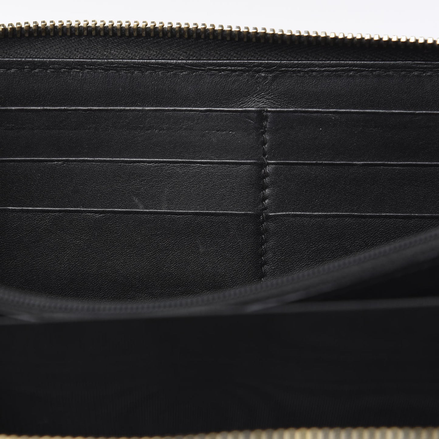 Textured Patent Monogram Belle De Jour Zip Around Wallet Black