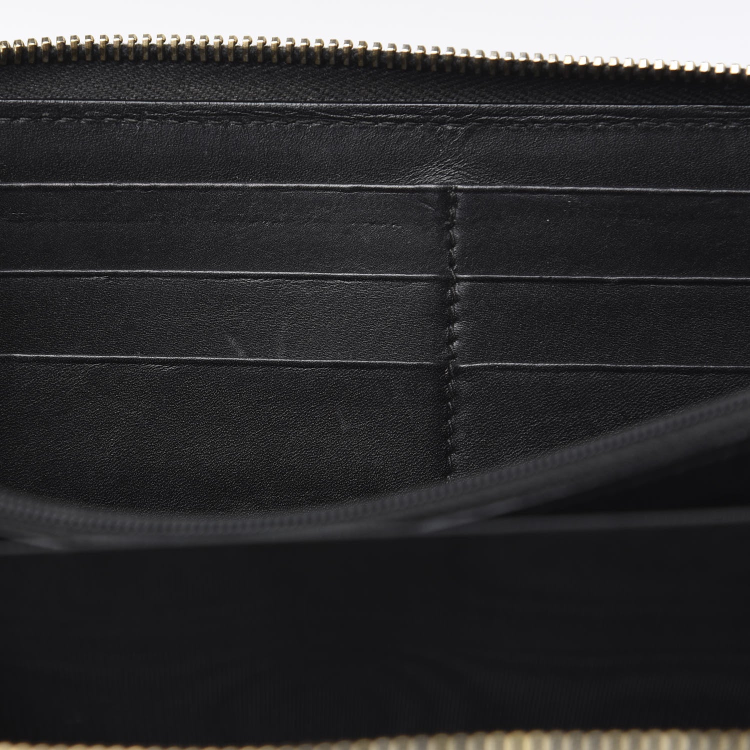 Saint Laurent Textured Patent Monogram Belle De Jour Zip Around Wallet Black 7 of 7