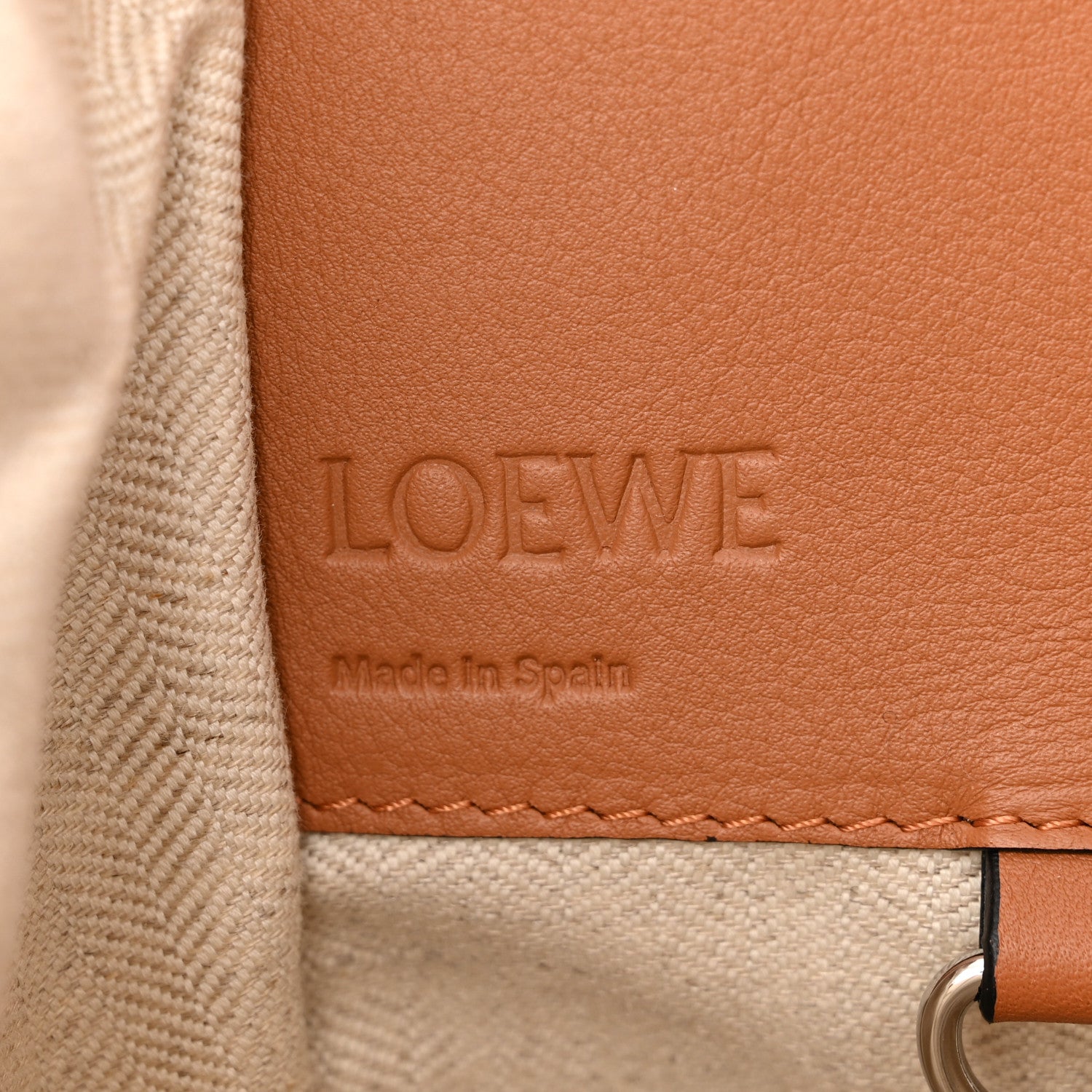 Loewe Calfskin Marine Stripe Small Hammock Shoulder Bag Tan 6 of 10