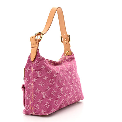 Louis Vuitton LOUIS VUITTON Denim Baggy PM Fuchsia 3 of 9