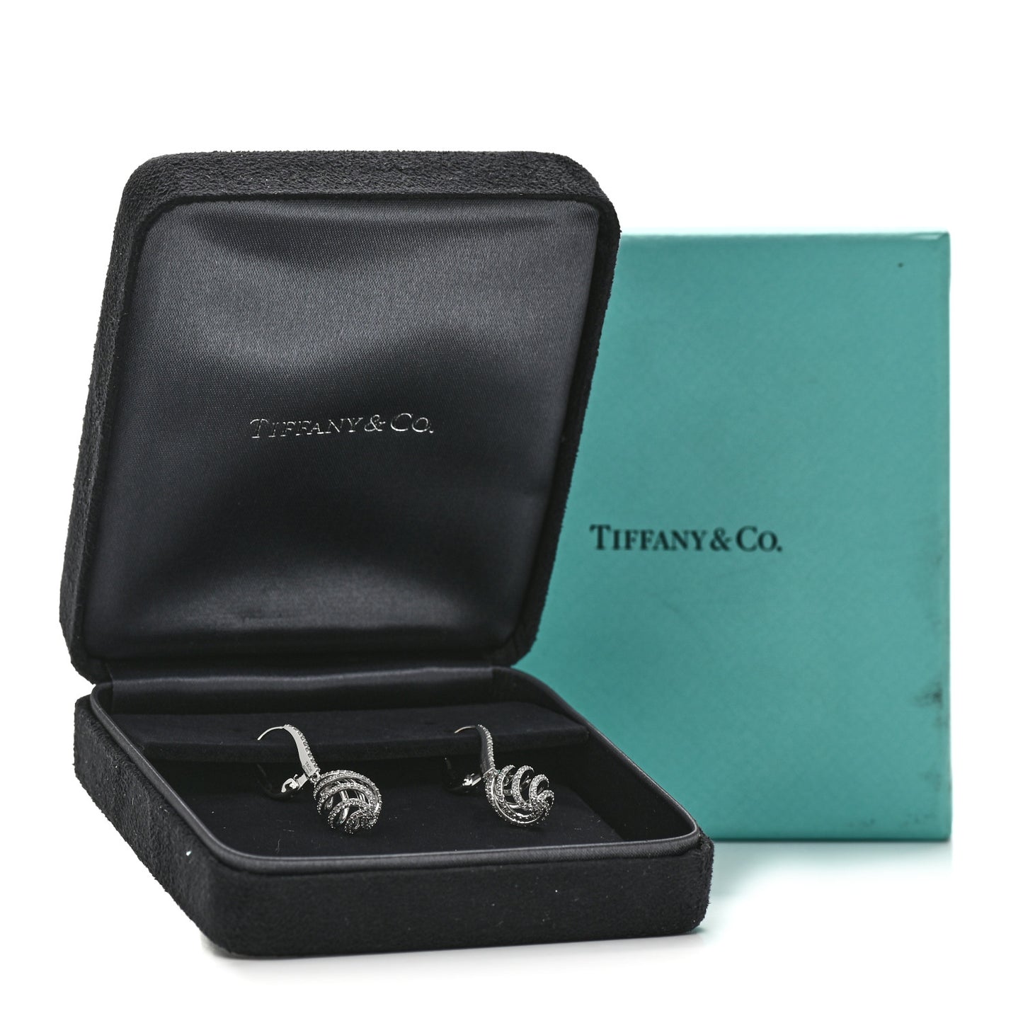 18K White Gold Diamond Paloma Picasso Venezia Luce Drop Earrings