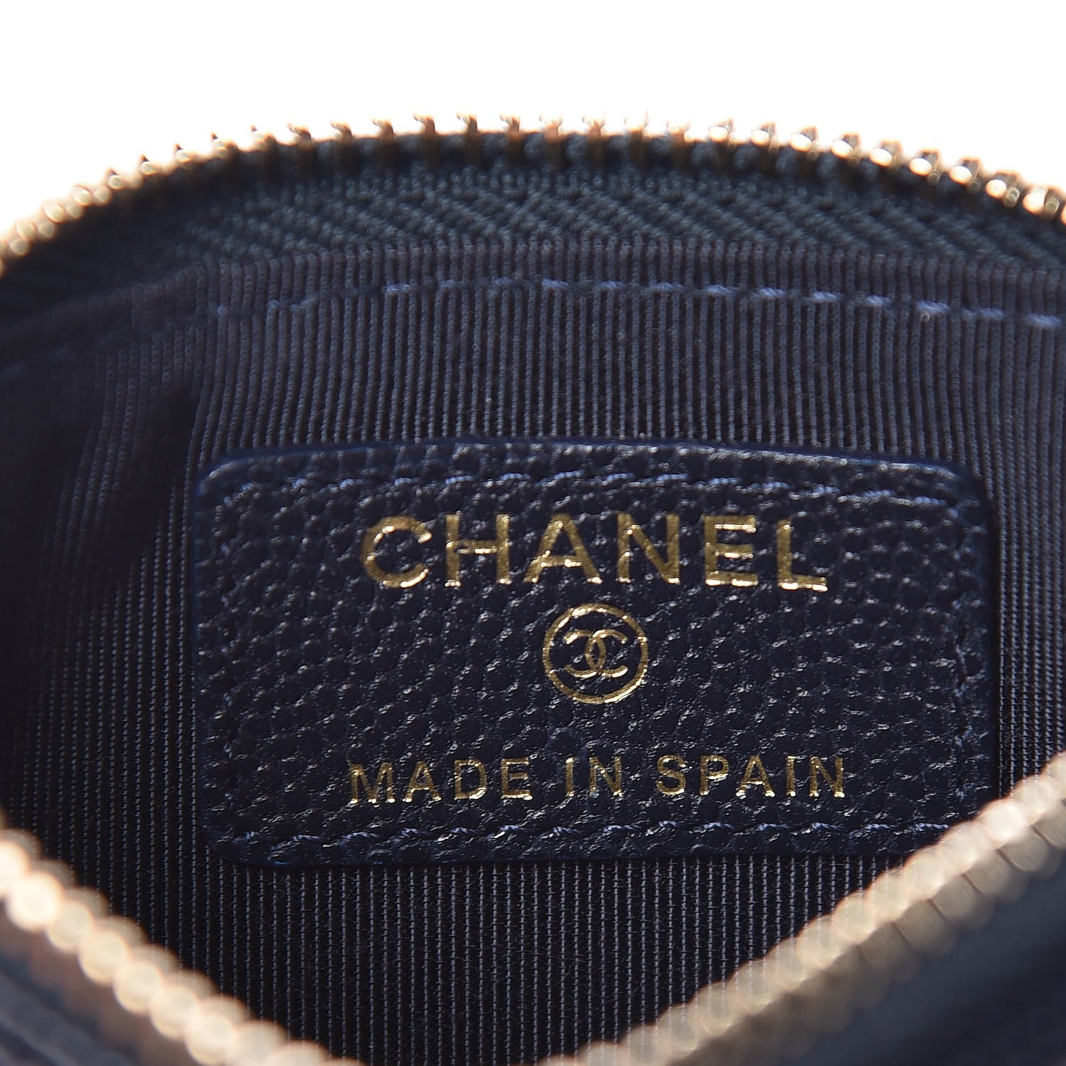 Chanel Caviar Quilted Flap Zip Card Holder Navy Blue 6 of 8