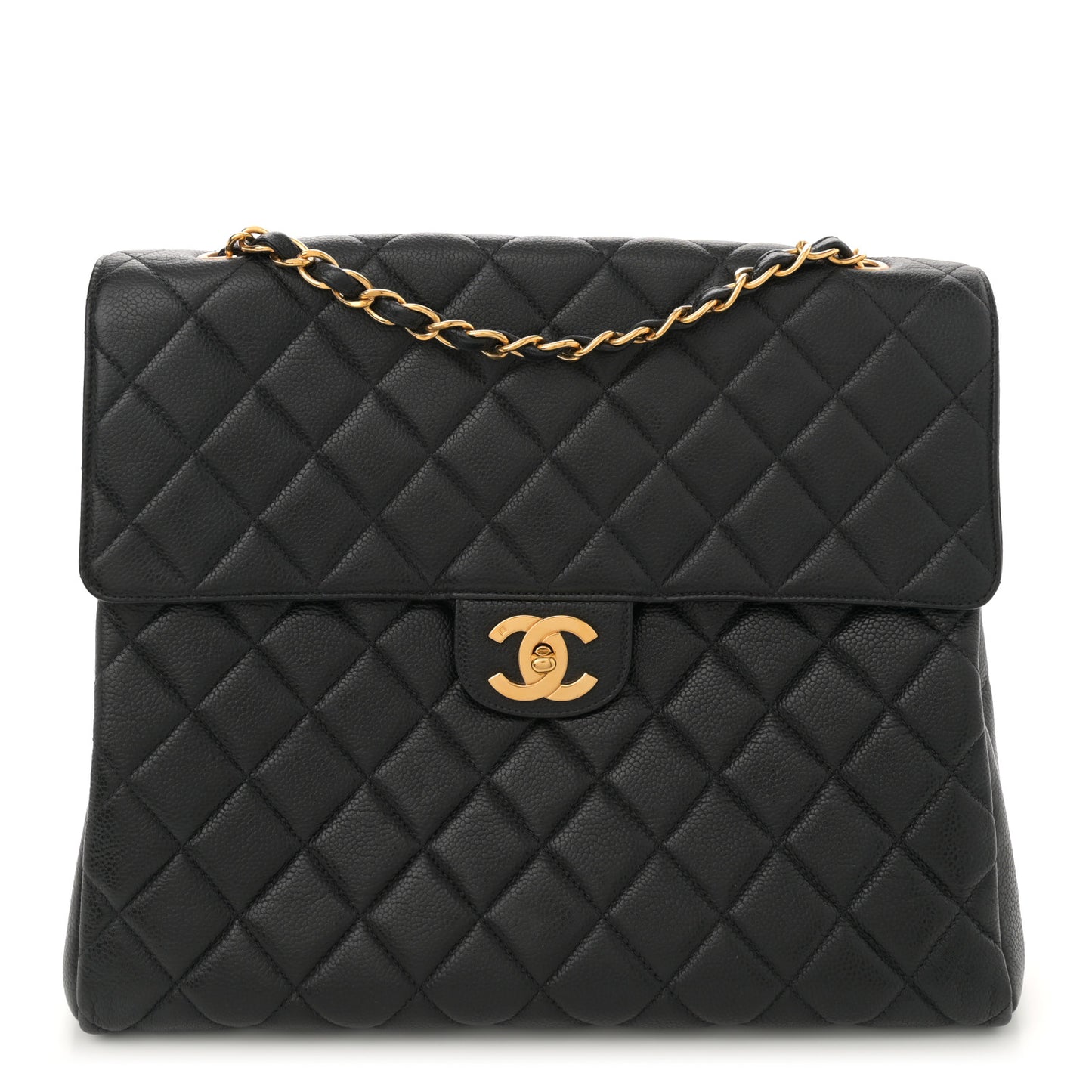 Caviar Jumbo Single Flap Black