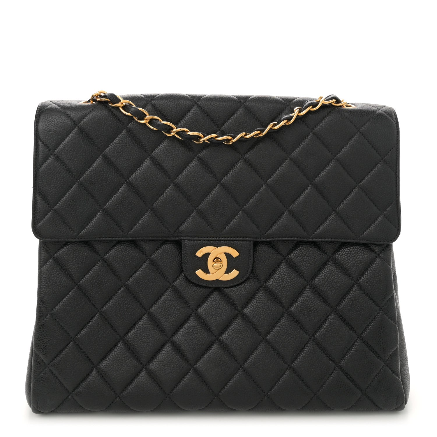 Chanel Caviar Jumbo Single Flap Black 1 of 11