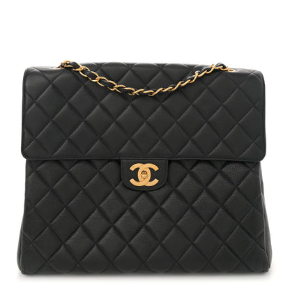Chanel Caviar Jumbo Single Flap Black 1 of 11
