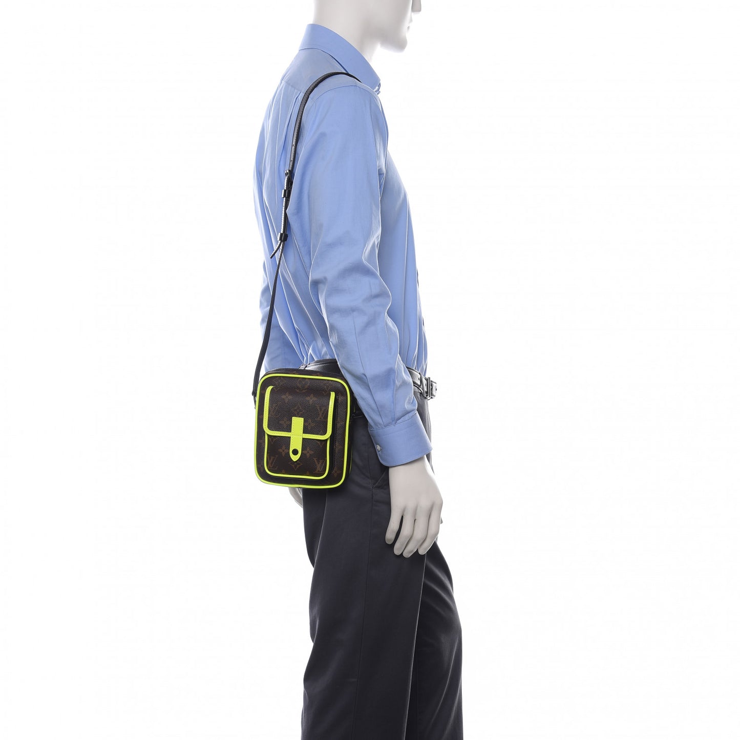 Monogram Macassar Christopher Wearable Wallet Fluorescent Yellow
