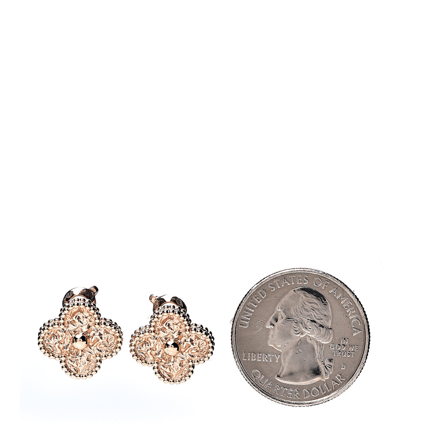 18K Rose Gold Vintage Alhambra Earrings