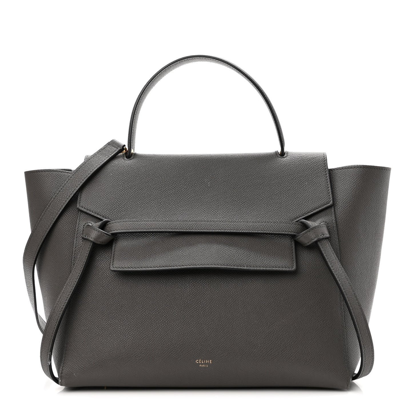 Grained Calfskin Mini Belt Bag Grey