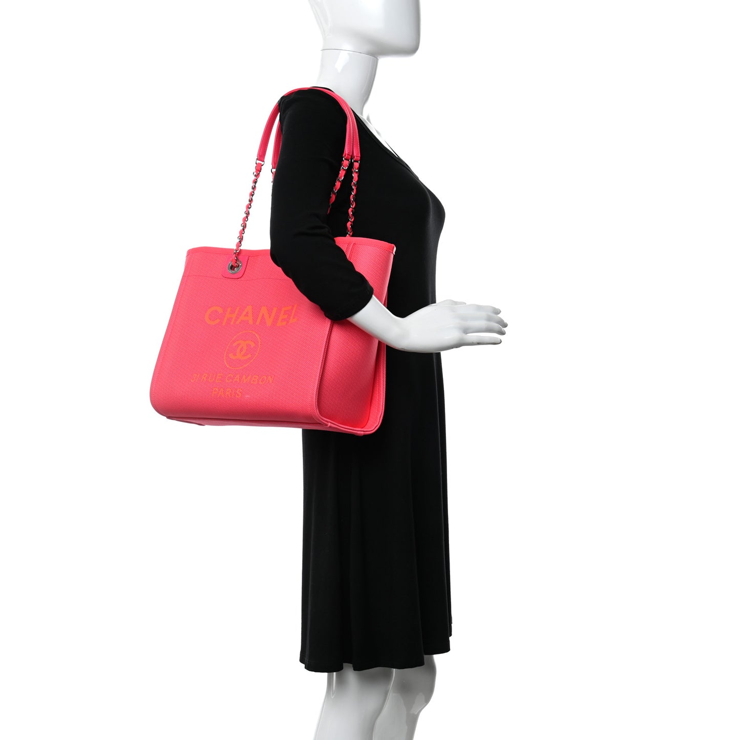 Mixed Fibers Small Deauville Tote Pink Orange