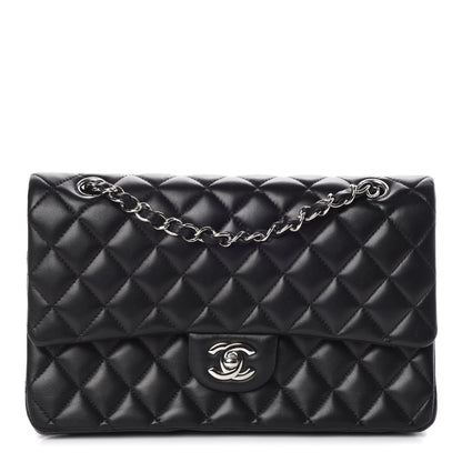 Chanel Lambskin Quilted Medium Double Flap Black 1 of 9