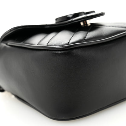 Gucci Calfskin Matelasse Monochrome GG Marmont Chain Mini Belt Bag Black 9 of 11