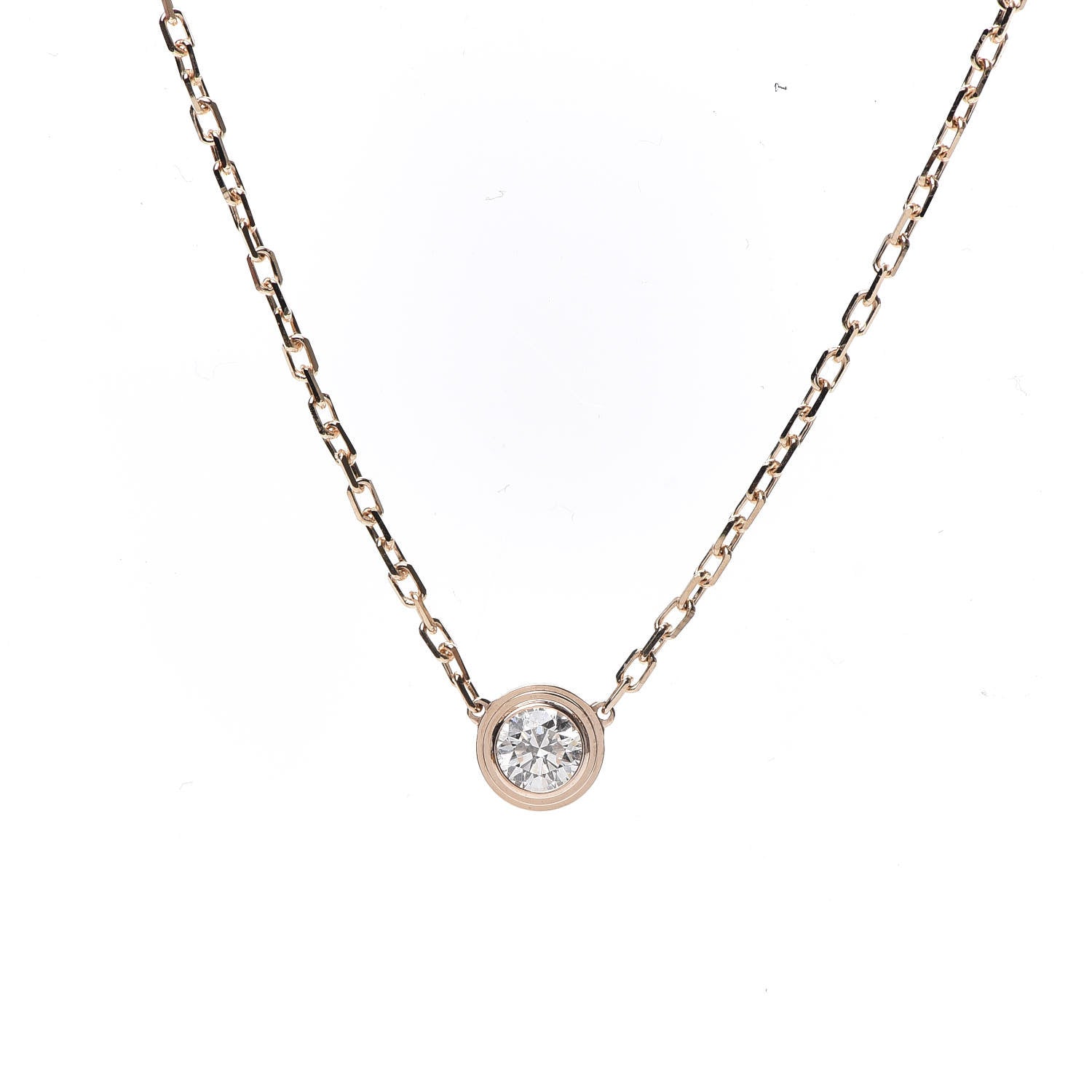 Cartier 18K Pink Gold Diamond LM D'Amour Pendant Necklace 5 of 6