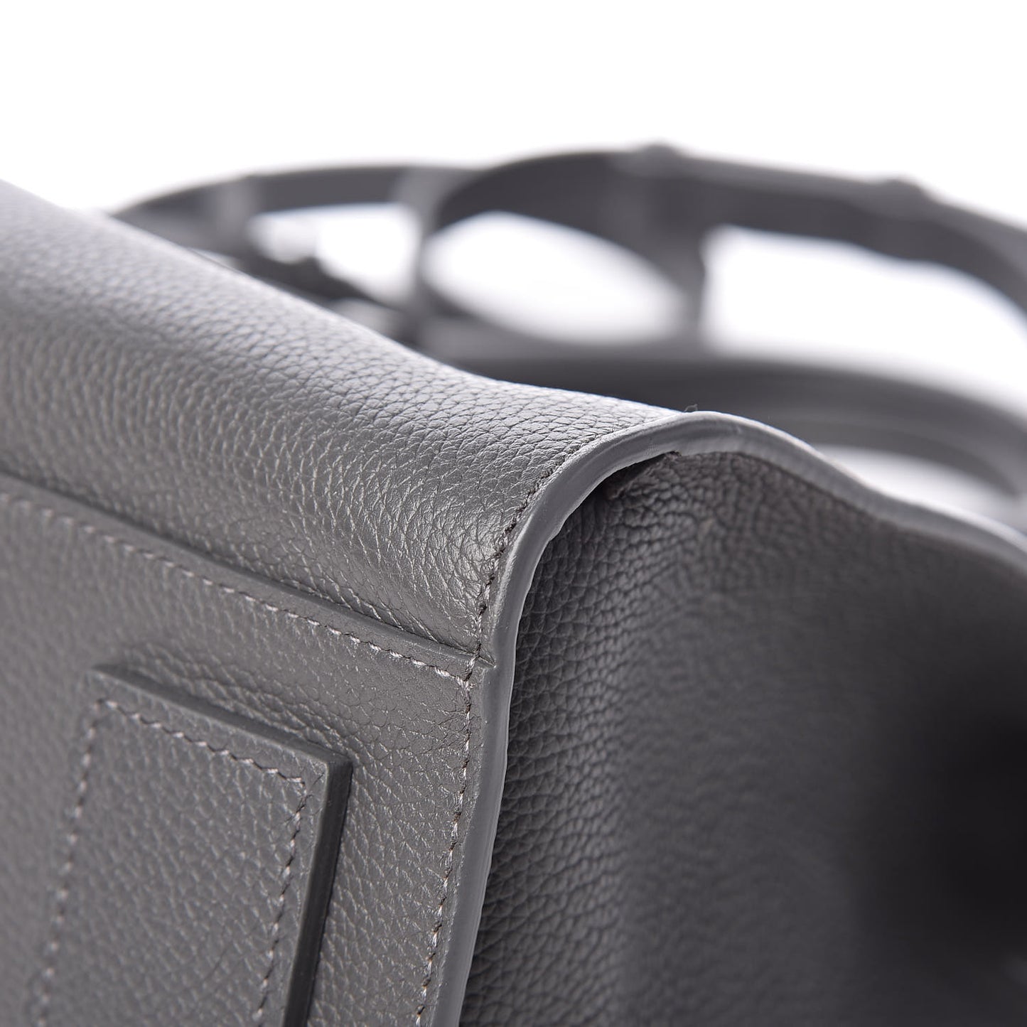 Grained Calfskin Small Supple Sac De Jour Grey