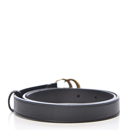 Gucci Calfskin Double G 20mm Belt 70 28 Black 3 of 7