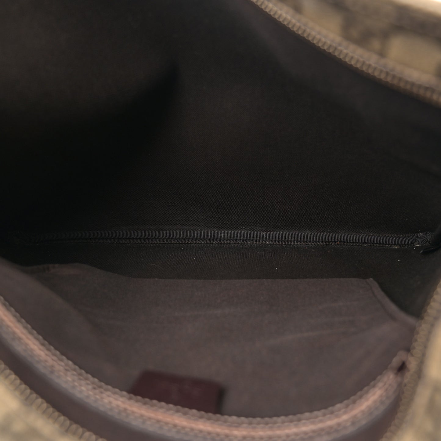 GG Supreme Monogram Medium Flat Messenger Bag Dark Brown