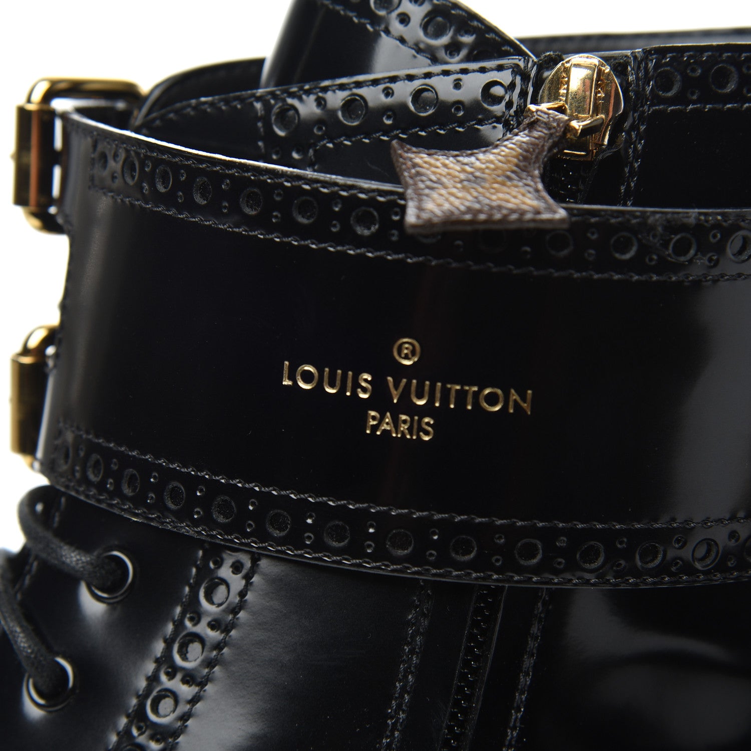 Louis Vuitton Glazed Calfskin Midtown Ankle Boots 41 Black 8 of 9