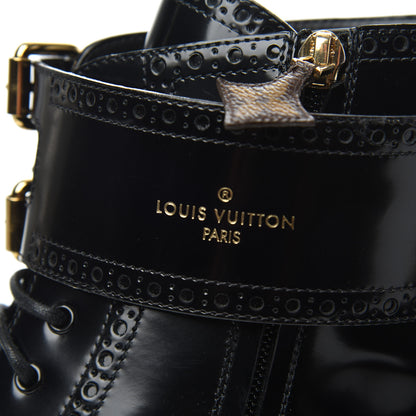 Louis Vuitton Glazed Calfskin Midtown Ankle Boots 41 Black 8 of 9