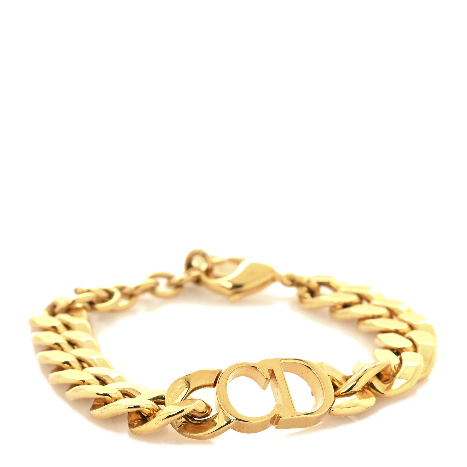 Christian Dior Brass CD Icon Chain Bracelet Gold 1 of 4