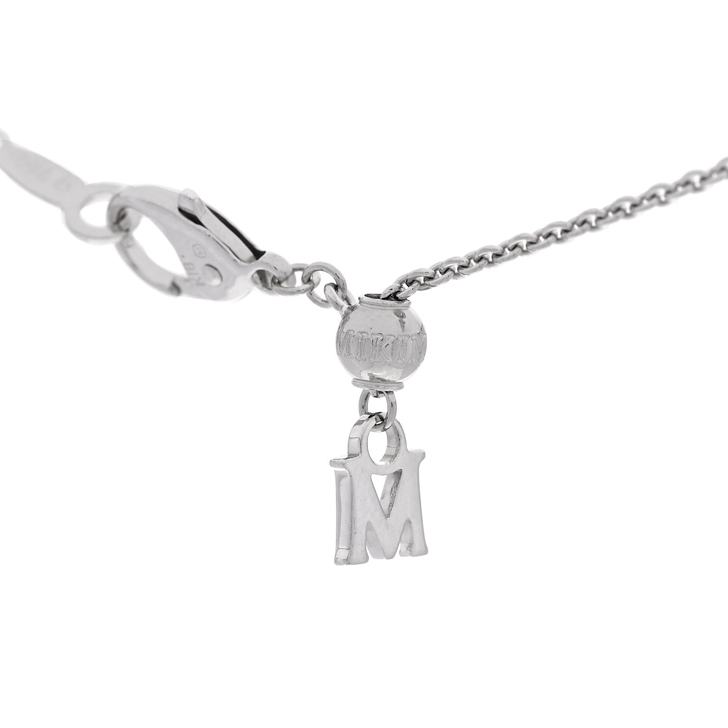 Mikimoto 18K White Gold Akoya Cultured Pearl 7.5mm M Collection Pendant Necklace 6 of 7