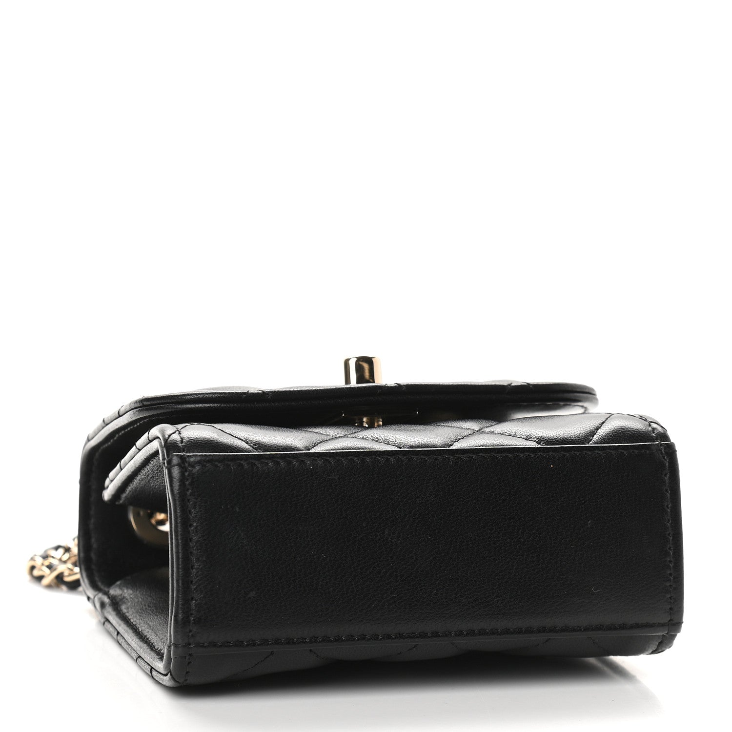 Chanel Lambskin Quilted Mini Trendy CC Chain Wallet Black 4 of 9
