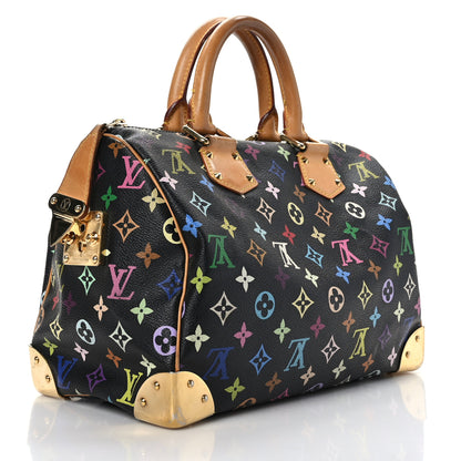 Louis Vuitton Monogram Multicolor Speedy 30 Black 3 of 10