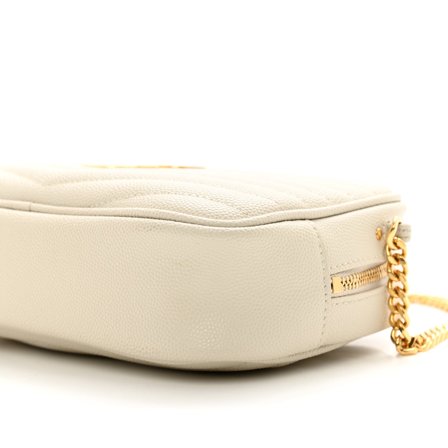 Saint Laurent Grain De Poudre Matelasse Monogram Mini Lou Camera Bag Crema Soft 9 of 9