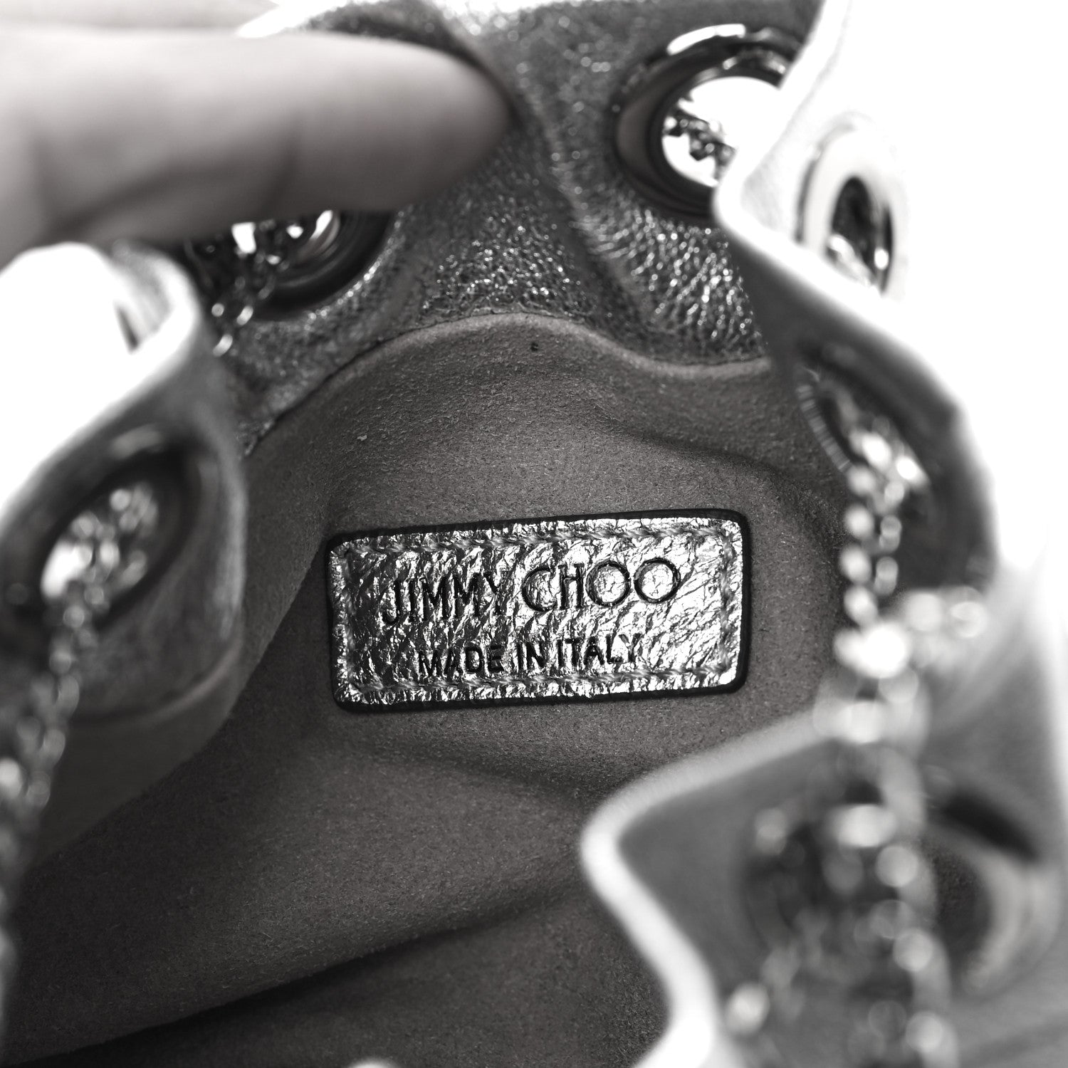 Jimmy Choo Metallic Nappa Micro Bon Bon Bag Silver 6 of 9