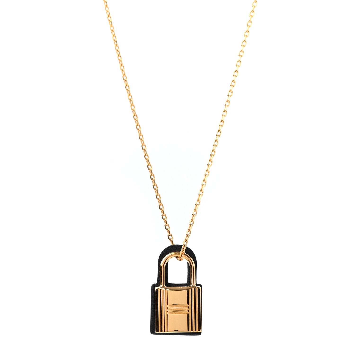 Hermes Swift Small O'Kelly Pendant Necklace Black 1 of 4