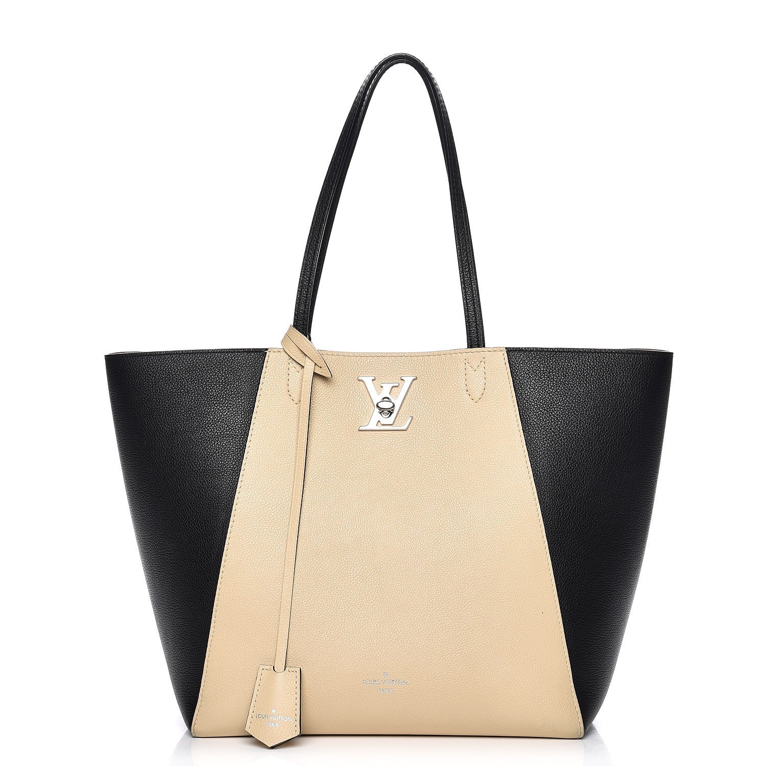 Louis Vuitton Calfskin Lockme Cabas Vanille Black 1 of 13