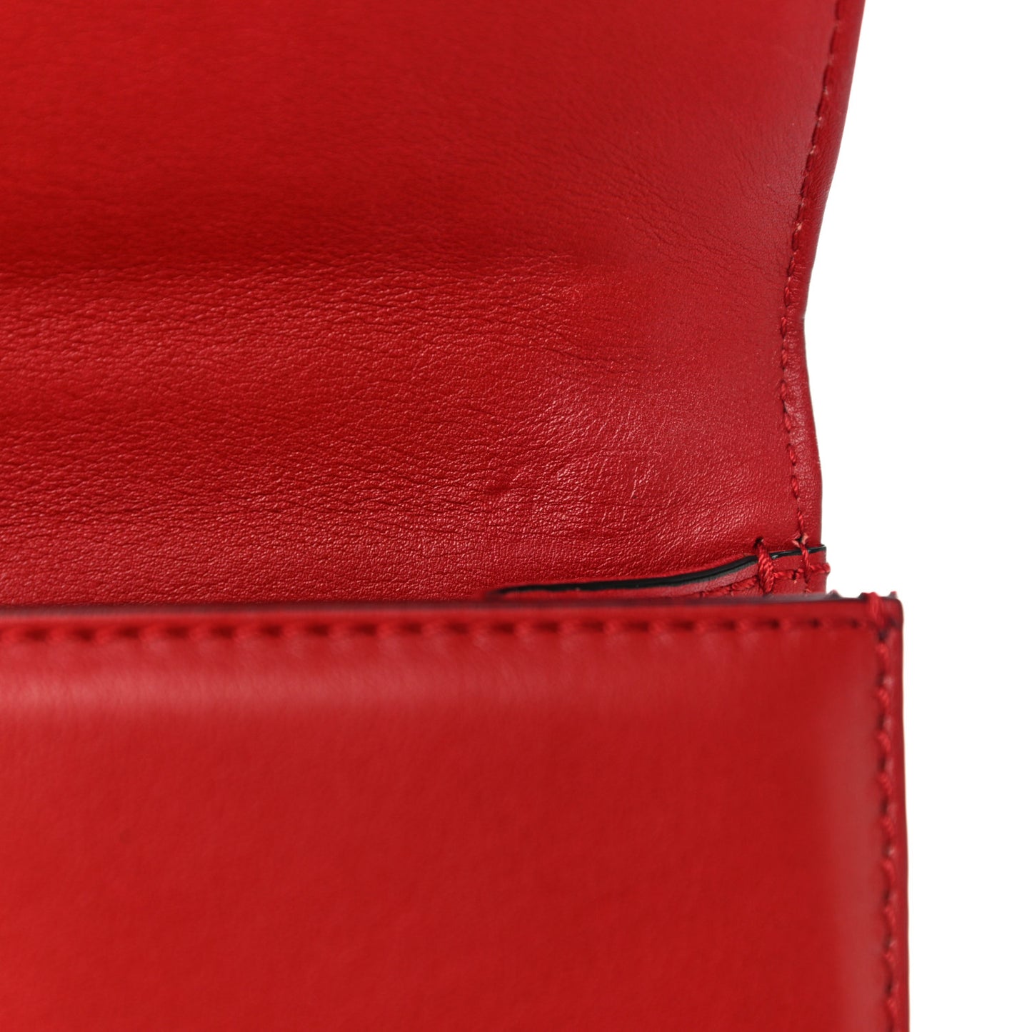 Vitello Medium Glam Lock Rockstud Flap Red