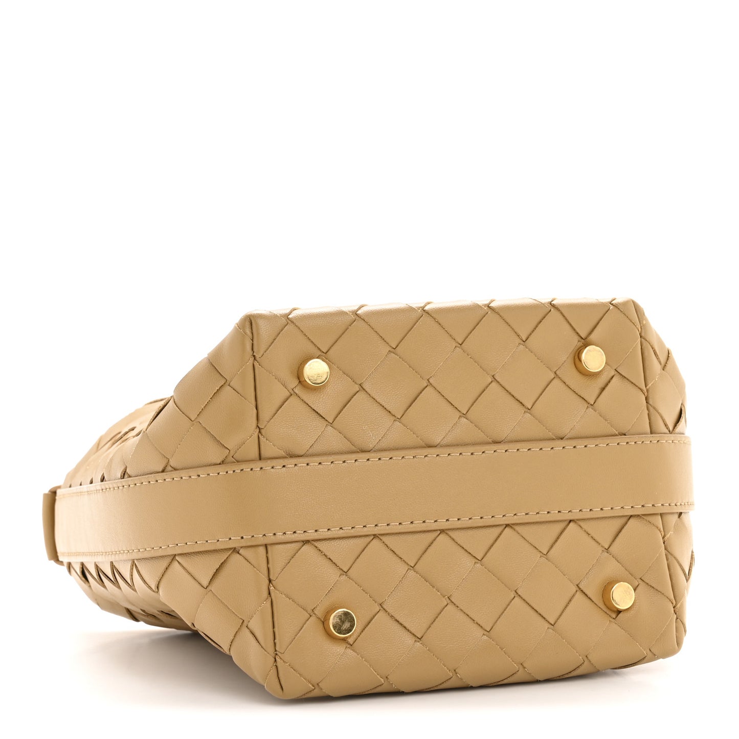 Calfskin Nappa Intrecciato Candy Wallace Dark Praline