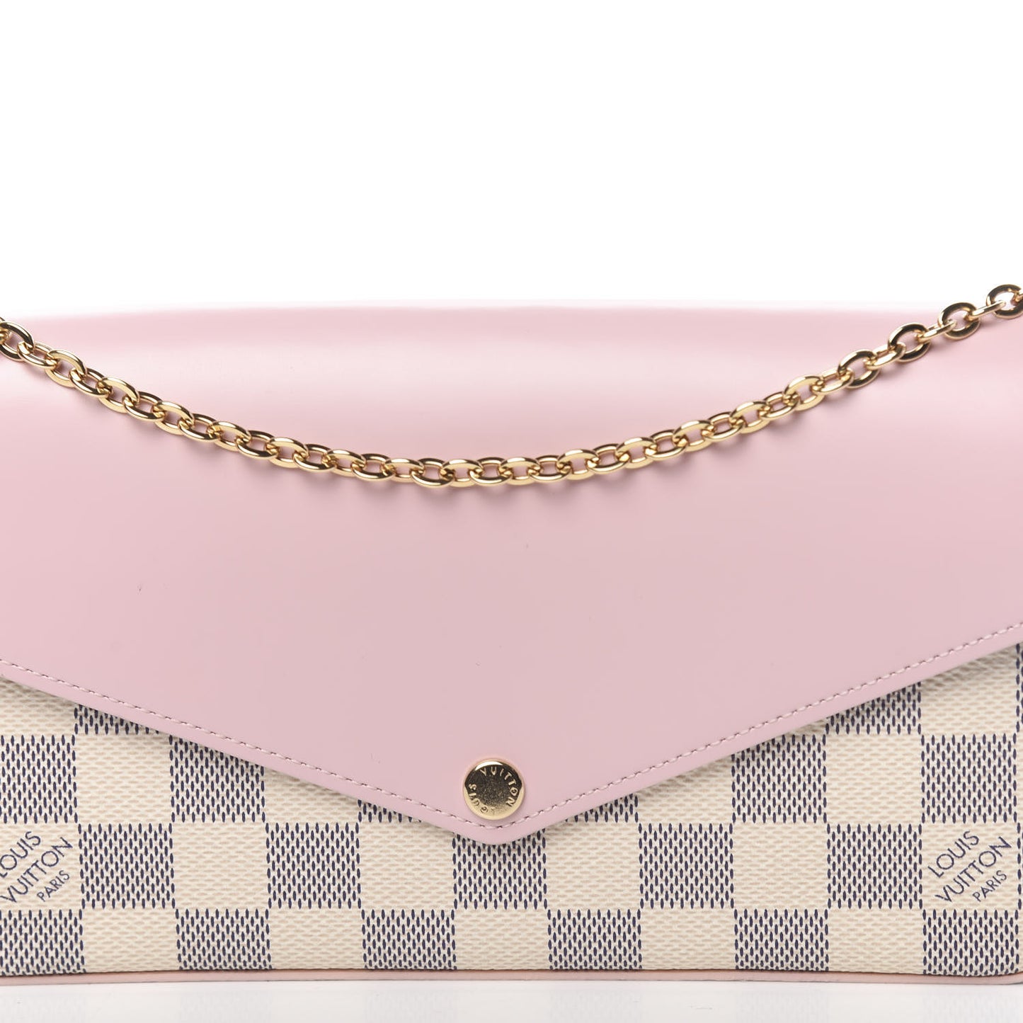 Damier Azur Calfskin Pochette Felicie Eau de Rose