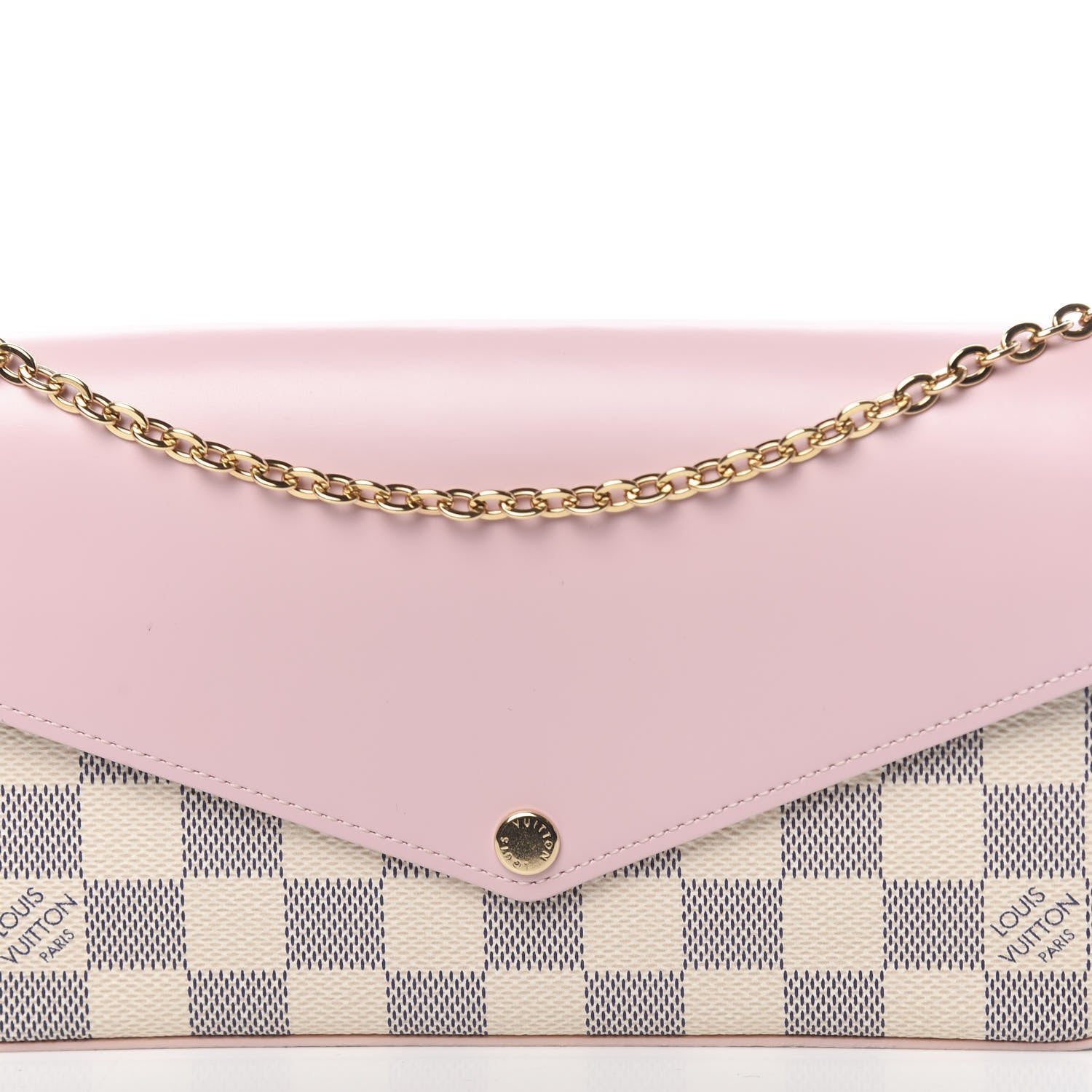 Louis Vuitton Damier Azur Calfskin Pochette Felicie Eau de Rose 10 of 11