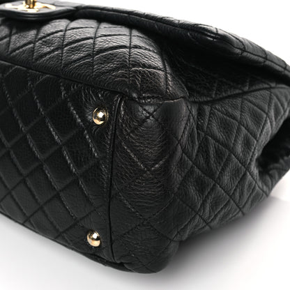 Chanel Calfskin Quilted XXL Travel Flap Bag Black 8 of 9