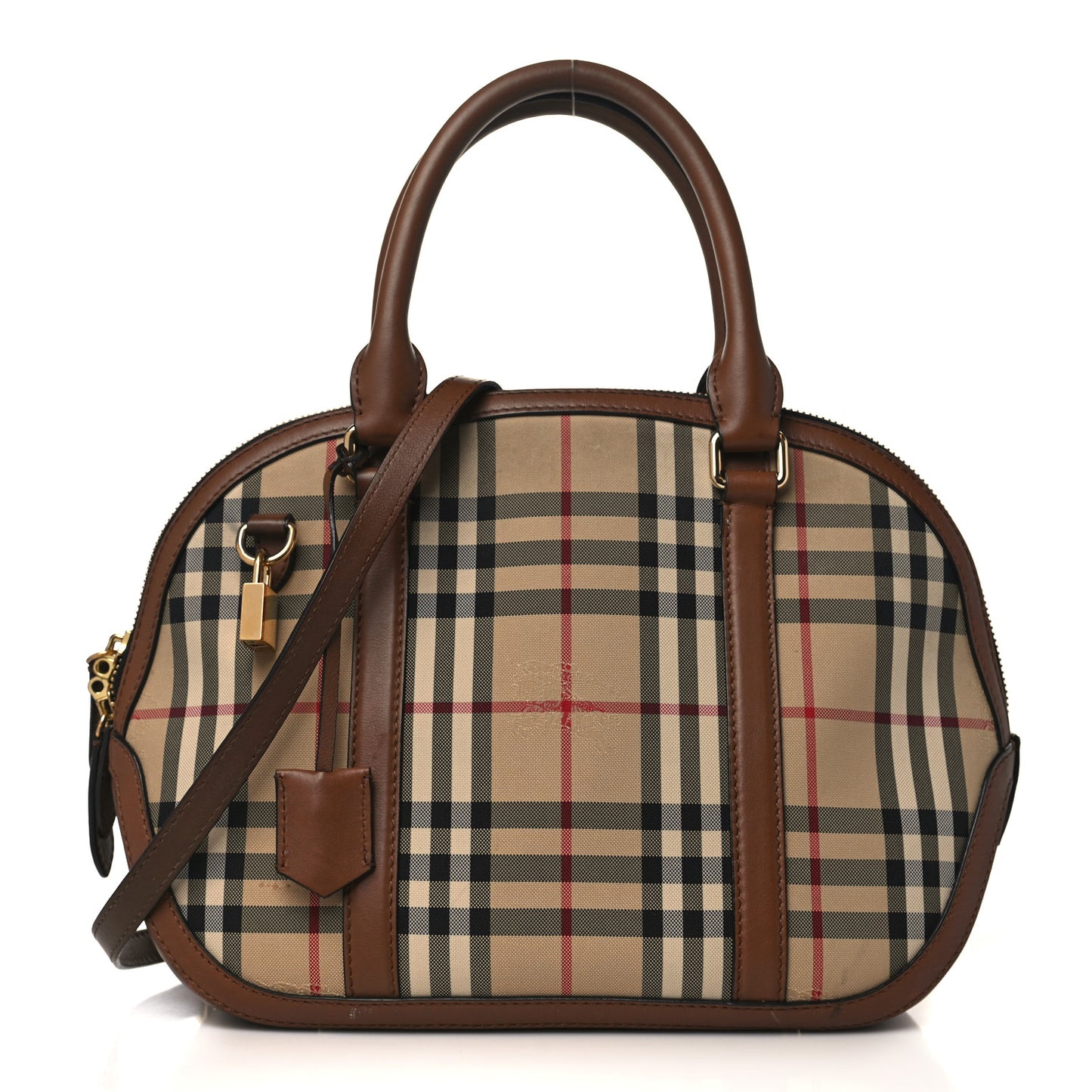 Horseferry Check Small Orchard Bowling Bag Tan