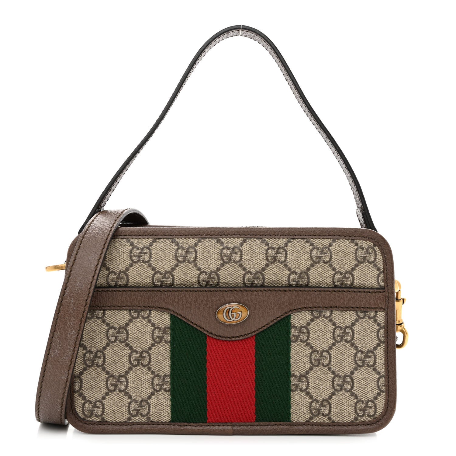 Gucci GG Supreme Monogram Web Ophidia Crossbody Bag Beige New Acero 1 of 10