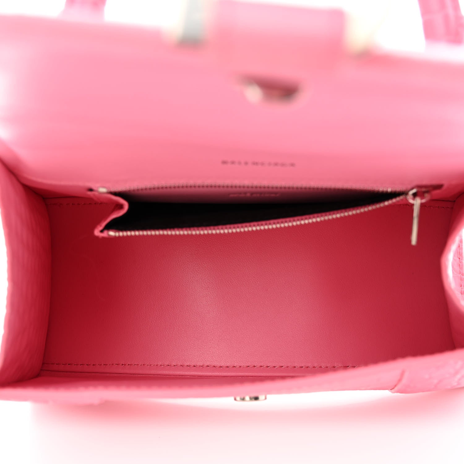 Balenciaga Calfskin Crocodile Embossed Degrade Small Hourglass Top Handle Bag Sweet Pink 5 of 12