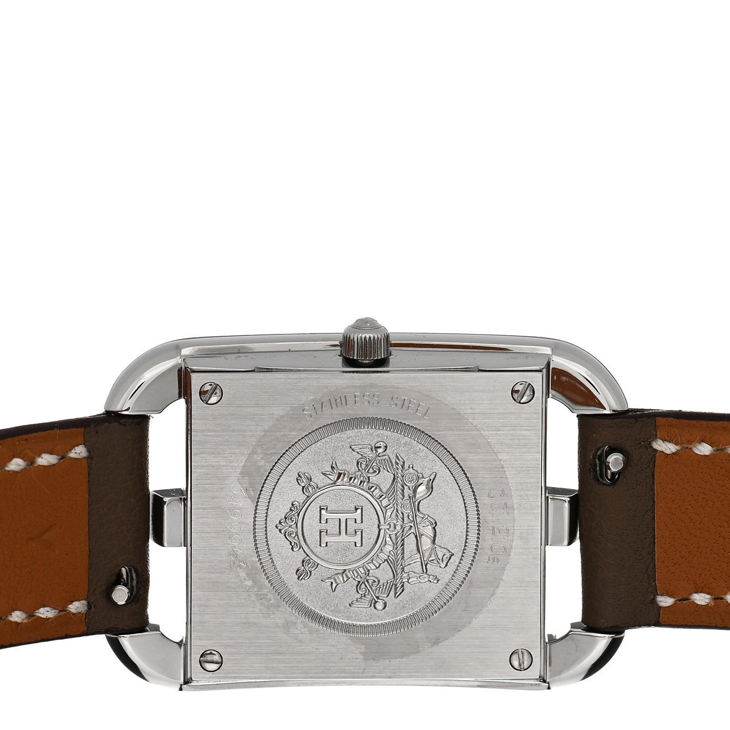 Hermes Stainless Steel Swift Diamond Mother of Pearl 23mm Cape Cod Quartz Watch Etoupe 4 of 5