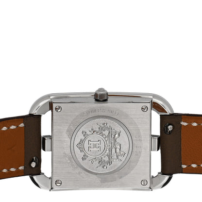 Hermes Stainless Steel Swift Diamond Mother of Pearl 23mm Cape Cod Quartz Watch Etoupe 4 of 5