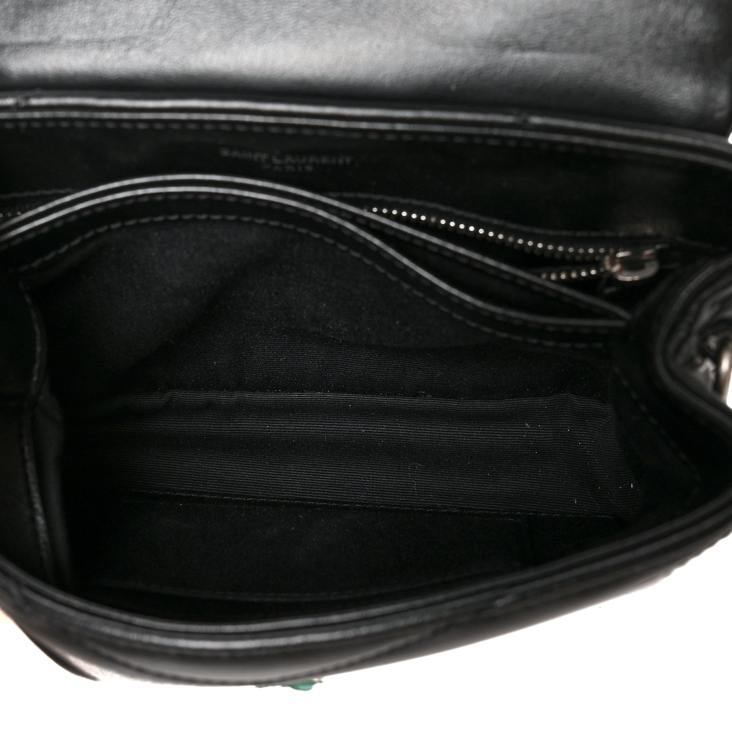 Saint Laurent Calfskin Y Quilted Monogram Toy Loulou Crossbody Bag Black 5 of 10