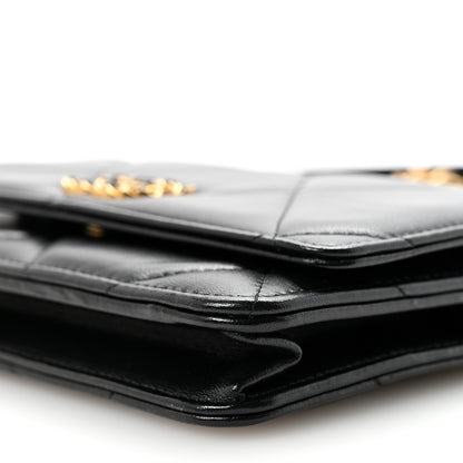 Chanel Lambskin Quilted Chanel 19 Wallet On Chain WOC Black 11 of 13