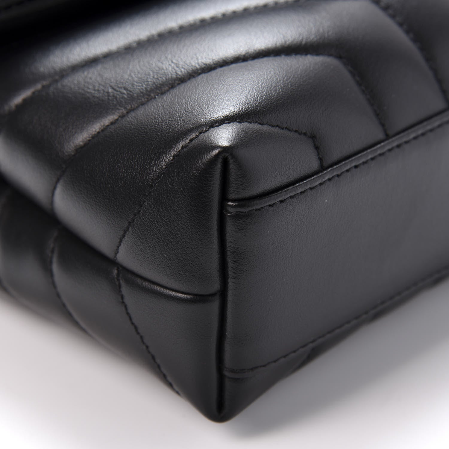Saint Laurent Calfskin Y Quilted Monogram Toy Loulou Crossbody Bag Black 5 of 11